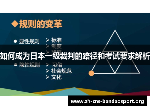 如何成为日本一级裁判的路径和考试要求解析